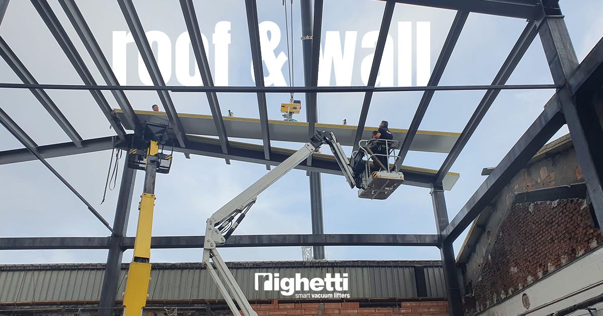 Installing cladding insulated panels using vacuum lifting equipment