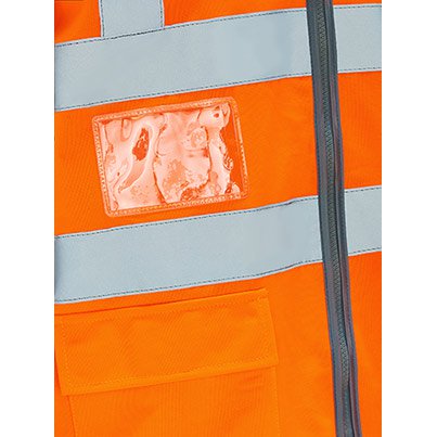 Ultra Orange Zip-Up Hi-Vis Vest - Hird Sales