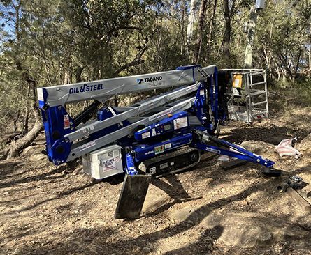 Octoplus 21 Tracked Spider Lift- Agile Performer in Woodland