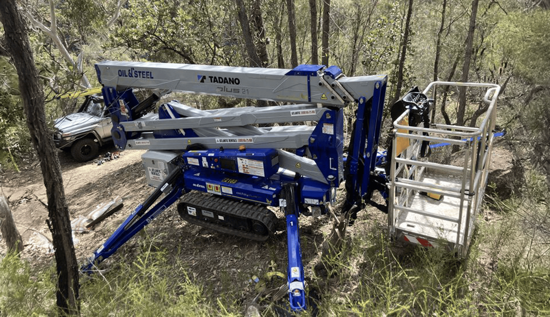 Octoplus 21 Tracked Spider Lift- Agile Performer in Woodland