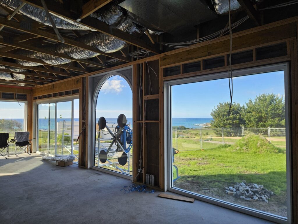 Summit Window System Winlet on a new build site in Falmouth